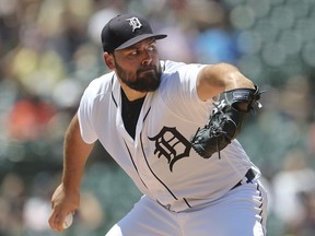 Detroit Tigers starting pitcher Michael Fulmer throws during the first inning of a baseball game against the Oakland Athletics, Thursday, June 28, 2018, in Detroit.