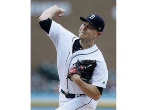 Detroit Tigers' Artie Lewicki pitches against the Cleveland Indians during the second inning of a baseball game Sunday, June 10, 2018, in Detroit.