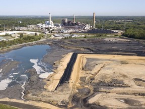 FILE - In this Tuesday, May 1, 2018 file photo, the Richmond city skyline is seen on the horizon behind the coal ash ponds near Dominion Energy's Chesterfield Power Station in Chester, Va. On June 7, 2018, scientists reported the amount of heat-trapping carbon dioxide in the air peaked again this year at record levels. Carbon dioxide is a major greenhouse gas and comes from the burning of coal, gas and oil.
