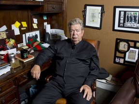 This undated image released by History shows Richard Harrison from "Pawn Stars." Harrison's son Rick posted on Facebook, Monday, June 25, 2018, that his father died. He said his father was surrounded by family over the weekend. The Navy veteran opened the Gold & Silver Pawn store in Las Vegas with his son, Rick.  The TV show premiered in 2009 and features the Harrisons interacting with customers who are trying to sell or pawn objects. (History via AP)