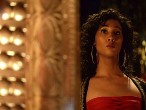 This image released by FX shows Mj Rodriguez as Blanca in a scene from the new series "Pose," airing Sundays on FX.