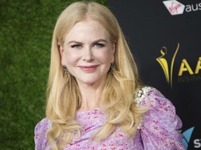 FILE - In this Jan. 5, 2018 file photo, Nicole Kidman appears at the 7th annual AACTA International Awards in Los Angeles. Amazon Studios says it's signed a deal with Kidman and her production company for TV and movie projects. Under the "first-look" deal, Amazon and Kidman's Blossom Films will develop original series for Amazon Prime Video and big-screen films.