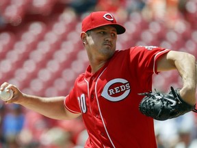Cincinnati Reds starting pitcher Tyler Mahle throws in the first inning of a baseball game against the Detroit Tigers, Wednesday, June 20, 2018, in Cincinnati.