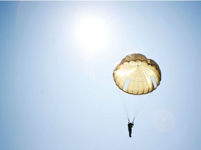 Victoria Cilliers, 42 (not pictured here) — an experienced parachuting instructor — suffered near-fatal injuries when she fell 4,000 feet (1,200 metres) in April 2015, but survived by landing on a newly plowed field.