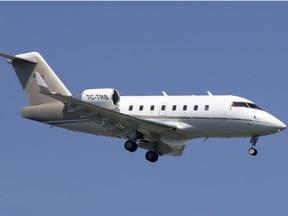 Transport Canada says a substance that fell from the sky and onto vehicles and people in two British Columbia communities was not human feces from aircraft (not pictured here), but one woman believes the foul-smelling material that landed in her eyes had to be excrement.