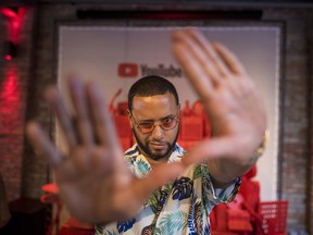 Director X poses for a photo during the official Canadian launch of Youtube Music at the Aperture Room in Toronto on Monday, June 18, 2018.