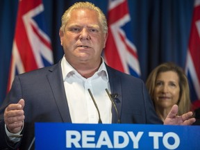Progressive Conservative Leader Doug Ford speaks during an announcement in Toronto on Tuesday, June 5, 2018.