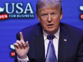 Donald Trump speaks at a roundtable discussion on tax reform Saturday, June 23, 2018, in Las Vegas.