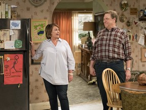 In this image released by ABC, Roseanne Barr and John Goodman appear in a scene from the defunct "Roseanne."