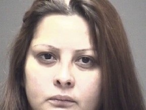 This undated photo provided by the Galveston Police Department shows Rebecca Rivera. Galveston police on Wednesday, June 20, 2018, announced that the unidentified 4-year-old boy whose body was found eight months ago washed ashore in South Texas had now been identified as Jayden Alexander Lopez, and his mother, Rivera, and her girlfriend have been arrested and are charged with fabricating or tampering with physical evidence. Investigators say they're trying to determine whether the mother was connected to her son's death. (The Galveston Police Department via AP)