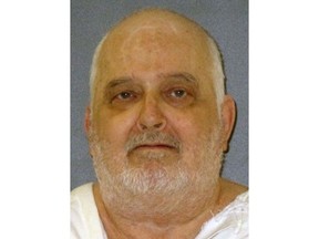 FILE - This undated file photo provided by the Texas Department of Criminal Justice shows death row inmate Danny Bible. Attorneys for Bible say his health problems make him unsuitable for lethal injection scheduled for Wednesday, June 27, 2018 in Huntsville, Texas. They're proposing he be rolled in his wheelchair in front of a firing squad and be shot to death or be administered nitrogen gas to cut off oxygen to his brain until he stops breathing. (Texas Department of Criminal Justice via AP File)