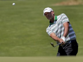 Steve Stricker plays a shot from the fifth hole during the third round of the U.S. Open Golf Championship, Saturday, June 16, 2018, in Southampton, N.Y.