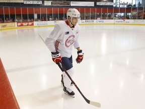 Washington Capitals left wing Jakub Vrana (13), from Czech Republic, takes the ice to begin practice in Arlington, Va., Friday, June 1, 2018. Game 3 of the Stanley Cup NHL hockey finals between the Vegas Golden Knights and Capitals is scheduled for Saturday.