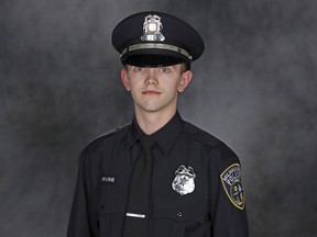 This undated image provided by the Milwaukee Police Department shows police officer Charles Irvine, who died Thursday, June 8, 2018, in squad car crash on the city's northwest side. (Milwaukee Police Department/Milwaukee Journal-Sentinel via AP)