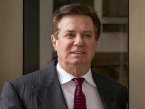 In this April 4, 2018, file photo, Paul Manafort, President Donald Trump's former campaign chairman, leaves the federal courthouse in Washington.