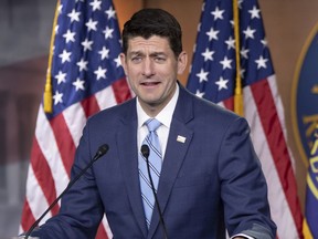 In this June 7, 2018, photo, House Speaker Paul Ryan, R-Wis., takes questions from reporters on Capitol Hill in Washington. Ryan said Thursday he's not comfortable with a Trump administration policy that separates children from their parents at the southern border and said Congress should step in to fix the problem. "We don't want kids to be separated from their parents," Ryan said, adding that the policy is being dictated by a court ruling that prevents children who enter the country illegally from being held in custody for long periods.