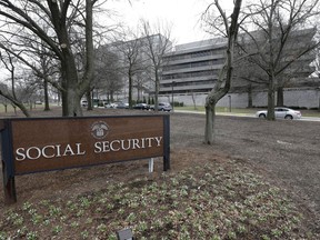 FILE - In this Jan. 11, 2013 file photo, the Social Security Administration's main campus is seen in Woodlawn, Md. Medicare's financial problems have gotten worse, and Social Security's can't be ignored forever. The government's annual assessment is a sobering checkup on programs vital to the middle class. The report from program trustees says Medicare will become insolvent in 2026, three years earlier than previously forecast. The report says Social Security will become insolvent in 2034, no change from the projection last year.