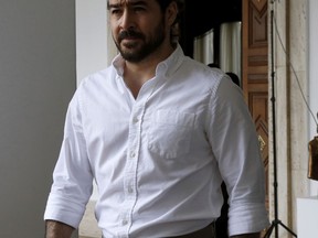 Venezuelan opposition leader Daniel Ceballos arrives to the Foreign Ministry to meet with a truth commission in Caracas, Venezuela, Friday, June 1, 2018. Venezuelan officials moved Friday to release from jail activists who government opponents consider to be political prisoners, including Ceballos, in a gesture aimed at uniting the fractured nation.