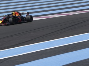 Red Bull driver Daniel Ricciardo of Australia steers his car during the first free practice at the Paul Ricard racetrack, in Le Castellet, southern France, Friday, June 22, 2018. The Formula one race will be held on Sunday.