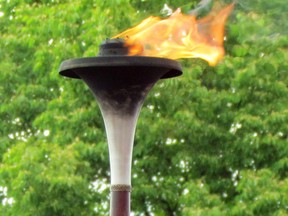 A file photo of the Olympic torch.
