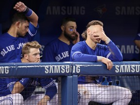 Will we see third baseman Josh Donaldson (right) back in the Blue Jays lineup this year — or ever again?