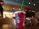 A Strawbucks drink with a straw. After it is consumed, it will most likely be taken to a landfill and entombed in earth, never to endanger a single sea creature. 