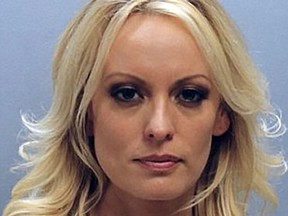 This booking photo obtained July 12, 2018,  shows adult film star Stormy Daniels.