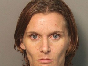 Stephanie Shae Thomas of Trussville, Ala., is shown in a booking photograph taken July 5, 2018, by the Jefferson County Sheriff's Department. Thomas, 34, was charged with felony animal cruelty after her dog died while locked inside a hot car parked outside a Walmart store.