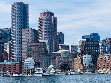 Boston Harbour is where the famed Tea Party was held in 1773.