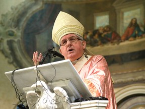 Toronto's Thomas Cardinal Collins, seen in a file photo from March 6, 2016, is highly critical of the federal government's requirement that organizations support abortion rights in order to obtain grants for students' summer jobs.