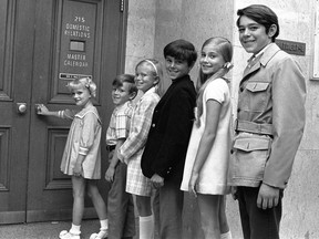 Cast members of the 1960s sitcom "The Brady Bunch," from left, Susan Olsen, 8; Michael Lookinland, 8 1/2; Eve Plumb, 11; Christopher Knight, 11; Maureen McCormick, 12 and Barry Williams, 14, are shown in this June 18, 1969, photo in Los Angeles. The home featured in the opening and closing scenes of "The Brady Bunch" is for sale for $1.885 million. THE CANADIAN PRESS/AP