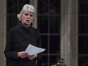 NDP MP Helene Laverdiere rises in the House of Commons in Ottawa on Friday, May 6, 2016. Laverdiere, a popular NDP MP who defeated Gilles Duceppe in both the 2011 and 2015 elections, has announced she won't run again next year.