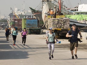 Competitors from the television show The Amazing Race Canada: Heroes Edition are shown in a handout photo.
