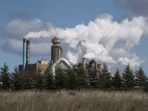 The proposed route of a pipeline that would carry effluent from the Northern Pulp mill in Nova Scotia into the Northumberland Strait will be changed due to concerns over potential ice damage. The Northern Pulp Nova Scotia Corporation mill is seen in Abercrombie, N.S., on Wednesday, Oct. 11, 2017.