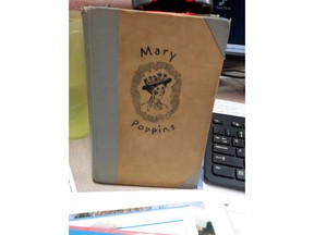 A first-edition Mary Poppins book is shown at the St. Paul Municipal Library in this recent handout photo. A first-edition Mary Poppins book, published in 1934, has been returned to the St. Paul library after 40 years.