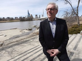 Manitoba Premier Greg Selinger poses for a portrait in Winnipeg, Monday, April 18, 2016. Voters in the St. Boniface area of Winnipeg go to the polls today in a provincial byelection. The seat has been vacant since March, when former NDP premier Greg Selinger resigned.THE CANADIAN PRESS/John Woods