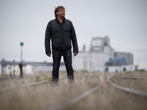 Churchill mayor Mike Spence is photographed at the rail line outside the closed Port of Churchill, Mba., on Monday, July 2, 2018.