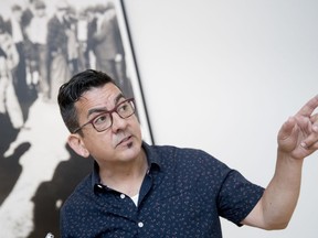 Mexican-American artist Ken Gonzales-Day is currently exhibiting his 2006 series "Erased Lynchings" at the Smithsonian's National Portrait Gallery in Washington, Monday, June 25, 2018, a series of photographs of lynchings in which the victim has been digitally removed from the image.  The Smithsonian's National Portrait Gallery is examining how people of color have been missing in historical portraiture. A new exhibit explores the diversity of victims of lynchings.