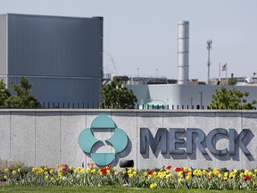 This May 1, 2018 file photo shows Merck corporate headquarters in Kenilworth, N.J.