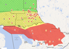 Screenshot of map of Temagami, Ont. region indicating the danger rates of ongoing fires, according to the Ministry of Natural Resources and Forestry.