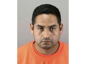 This booking photo released by the San Francisco Police Department shows Orlando Vilchez Lazo. Police say Lazo, a serial rapist, has been arrested after he allegedly preyed on women by posing as a ride-hailing driver and picking up women waiting for rides in San Francisco. (San Francisco Police Department via AP)