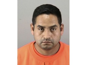 FILE - This file booking photo released by the San Francisco Police Department shows Orlando Vilchez Lazo. Federal immigration authorities say Lazo, a suspected serial rapist charged with posing as a Northern California ride-hailing driver to prey on his victims was living in the United States illegally. The U.S. Immigration and Customs Enforcement agency said Tuesday, July 17, 2018, it plans to deport Orlando Vilchez Lazo to his native Peru if he is released from custody. (San Francisco Police Department via AP, File)