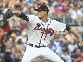 Atlanta Braves' Max Fried pitches against the Los Angeles Dodgers during the first inning of a baseball game Saturday, July 28, 2018, in Atlanta.