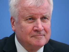 German Interior Minister Horst Seehofer at a news conference in Berlin, Germany, on March 12, 2018.