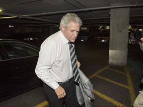 A former Quebec construction magnate found guilty of participating in a Montreal-area municipal fraud scheme has been granted bail pending his appeal of both his conviction and sentence. Businessman Tony Accurso arrives at the courthouse for sentencing in Laval, Que., Thursday, July 5, 2018.THE CANADIAN PRESS/Graham Hughes