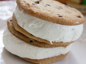 A photo of an ice cream sandwich posted on social media by 600 lb gorillas Inc. in 2016.