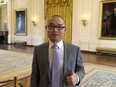 This photo provided by Panshu Zhao  shows Zhao at the White House on April 21, 2018.