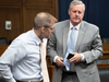 Rep. Mark Meadows, R-N.C., right, chairman of the conservative House Freedom Caucus, and Rep. Jim Jordan, R-Ohio, its founding member, are behind the move to impeach Deputy Attorney General Rod Rosenstein.