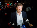 Toronto mayor John Tory speaks to reporters following a mass shooting event in the city's Danforth Avenue on Sunday, July 22, 2018.