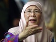 Malaysian Deputy Prime Minister Wan Azizah Wan Ismail speaks during a government event in Putrajaya, Malaysia on Monday, July 2, 2018. Malaysian authorities are investigating the marriage between an 11-year-old girl and a 41-year-old Malaysian Muslim, including elements of possible "sexual grooming" in the case, Deputy Prime Minister Wan Azizah Wan Ismail said Monday.